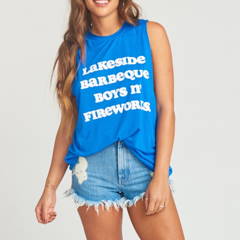 SHOW ME YOUR MUMU Mikey Muscle Tank Lakeside NWT M